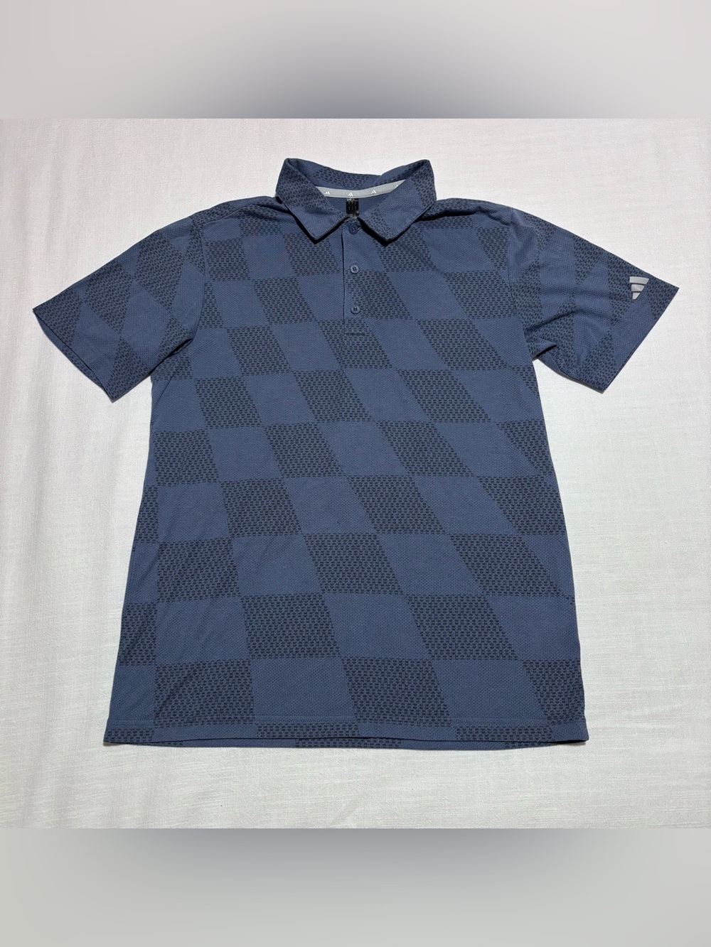 Men’s Adidas Wavy Mesh Golf Polo | Ink / Black | Size Small | ADVR0904